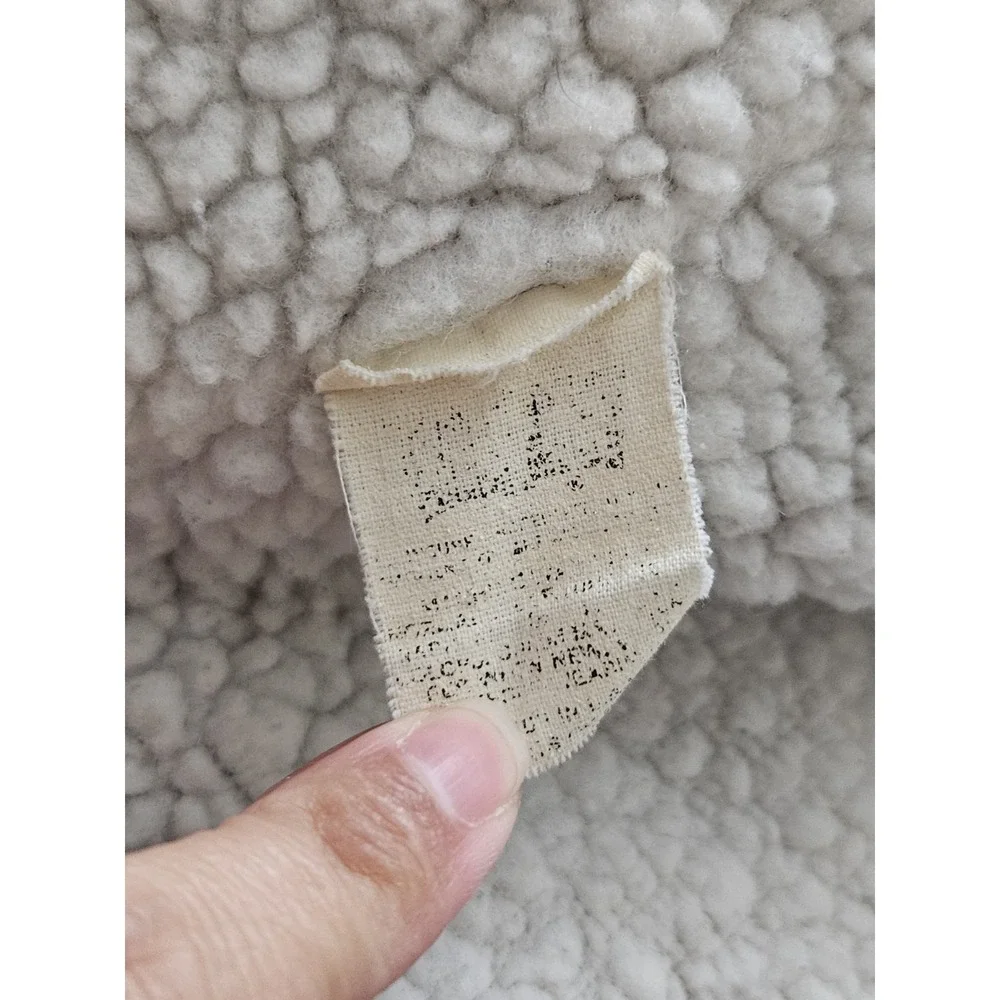 Vtg Levi's Light Wash Denim Sherpa Super Distressed Thrashed Grunge Jacket L - Picture 9 of 16